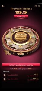 spin wheel get 200 bonus dhan7 game real money earning app india free spin win cash rewards