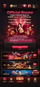 Dhan7 game app interface screenshot showing online earning features and real cash gameplay download apk